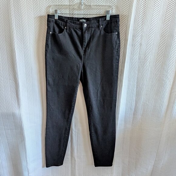 Buffalo David Bitton Hanna High Rise Stretch Skinny Black Jeans Pants Size 10 - Picture 1 of 7